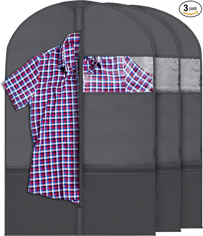 Plixio 36" Kids Garment Bags for Dance Costumes, Childrens Hanging Clothes | Childrens Hanging Clothes Organizer for Dress, Recital Outfit with Zippered Mesh Pockets for Shoes and Accessory Storage by Plixio
