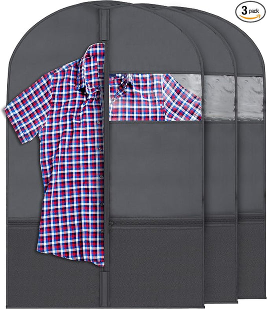 Plixio 36" Kids Garment Bags for Dance Costumes, Childrens Hanging Clothes | Childrens Hanging Clothes Organizer for Dress, Recital Outfit with Zippered Mesh Pockets for Shoes and Accessory Storage by Plixio