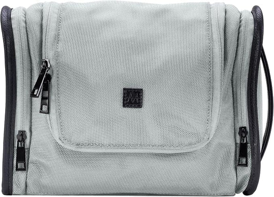 The Dopp’r Ganger, Hanging Toiletry Bag with Multi Compartment Storage, Large Travel Grooming Organizer with Hook, Made from Sturdy Ballistic Nylon, HNG-833-SLV, Silver by MerzonTravel