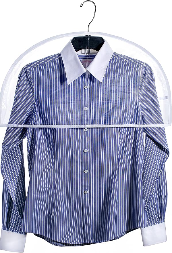 Clear Vinyl Shoulder Covers Closet Suit Protects Storage Home Decor Set of 12, 12"H x 22"W x 2"D - Image 2