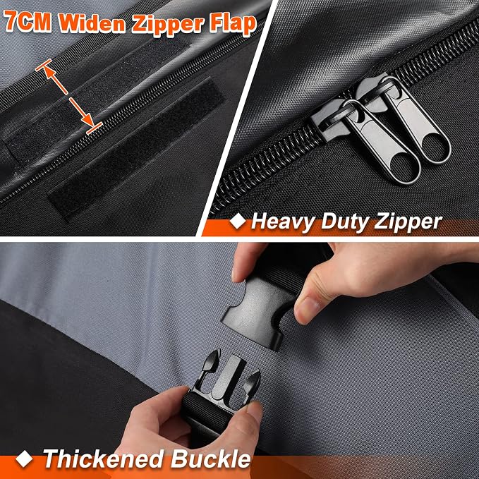 Sailnovo Car Rooftop Cargo Carrier Roof Bag, 21 Cubic feet Waterproof Roof Cargo Carrier fit car Without Luggage Rack - Vehicle Soft Shell Roof Cargo Box with Tie-Down Strap - Image 3