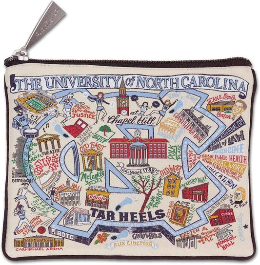 Catstudio Collegiate Zipper Pouch, University of North Carolina Travel Toiletry Bag, Ideal Gift for Alumni, Makeup Bag, Dog Treat Pouch, or Travel Purse by catstudio