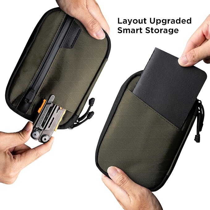ALPAKA Admin Pouch Pro EDC Organizer Tool Pouch Green X-Pac X42 | Smooth Zipper, Weatherproof Storage for Electronics, Cables, Travel Accessories - Image 4