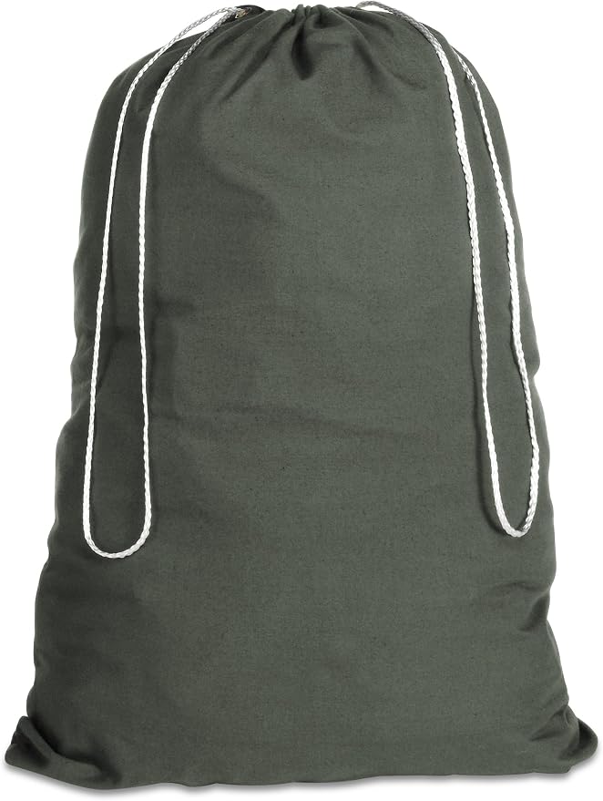 Whitmor 6353-1191-GRN Cotton Laundry Bag-Duffel Green by Whitmor