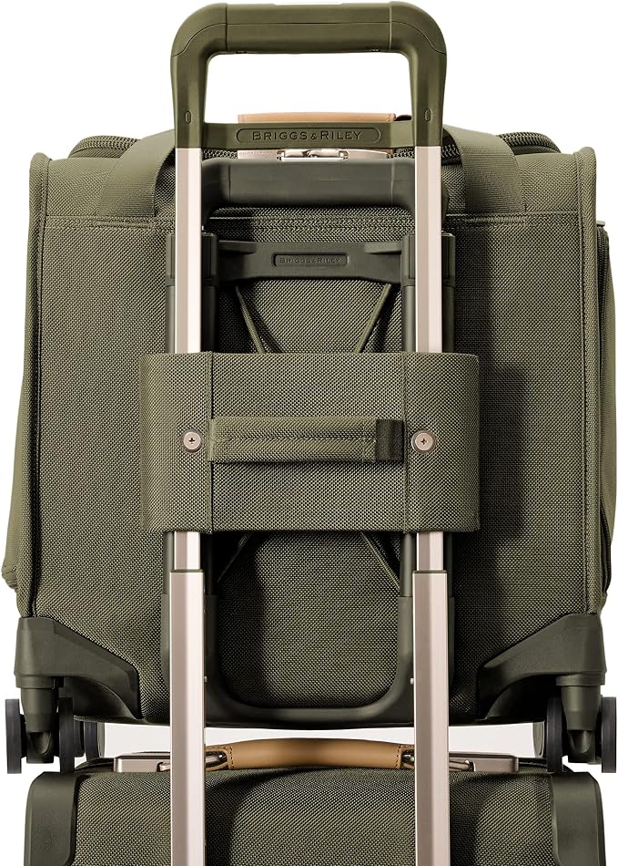 Briggs & Riley Cabin Spinner - Carry On Luggage for Travel, Suitcases with Wheels, Softside Rolling Bag for Men & Women, Fits Under Plane Seat, Interlocking Handle - Baseline Collection, Olive - Image 9