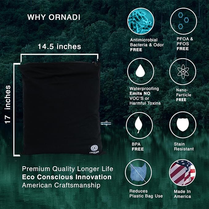 Waterproof Sweaty Clothes Bag Antimicrobial Wet Dry Pouch Inhibits Bacteria & Smelly Odor from Dirty Sport Laundry & Swimsuits for Fresh Gym Bag & Travel Luggage 14.5 X 17 inch Eco Made In USA - Image 6