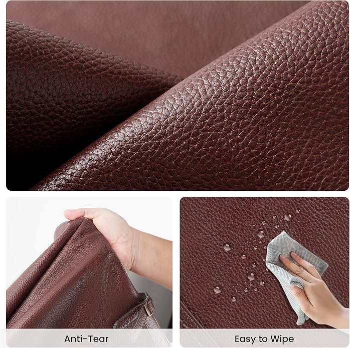 befen Vintage Genuine Leather Work Tote Bag for Women Large Tote Bag with Zipper Leather Purse and Handbags with Compartment - Image 4