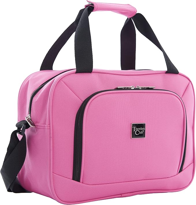 Travelers Club Midtown Hardside 4-Piece Luggage Travel Set, Bubble Gum - Image 7