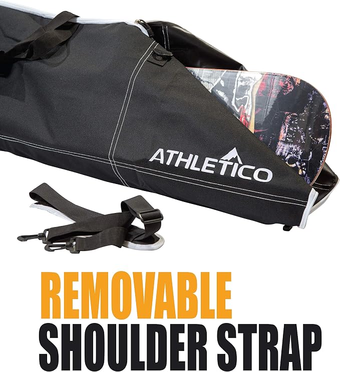 Athletico Two-Piece Snowboard and Boot Bag Combo | Store & Transport Snowboard Up to 165 CM and Boots Up To Size 13 | Includes 1 Snowboard Bag & 1 Boot Bag (Black) - Image 5