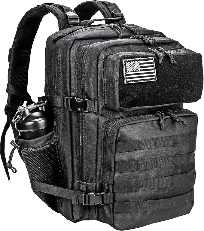 LHI Military Tactical Backpack for Men and Women 45L Army 3 Days Assault Pack Bag Large Rucksack with Molle System by LHI