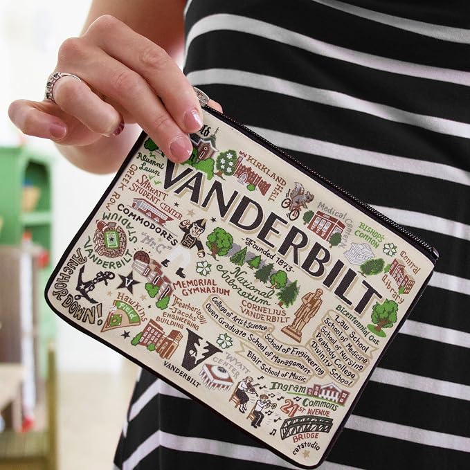 catstudio Vanderbilt University Collegiate Zipper Pouch Purse | Holds Your Phone, Coins, Makeup, Dog Treats, & Tech Tools - Image 3
