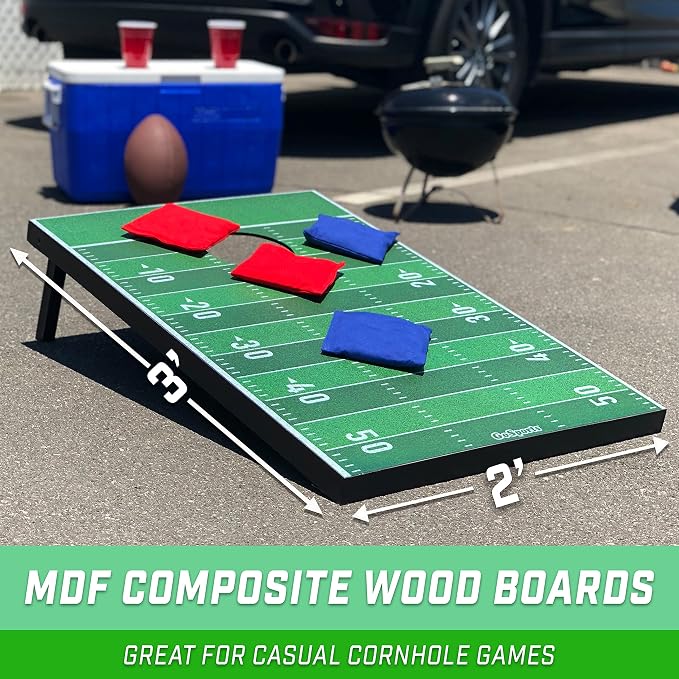 GoSports Portable Cornhole Sets, 8 Styles – Choose 4 x 2 ft or 3 x 2 ft - Boards Include 8 Bean Bags, Travel Case, and Game Rules - Image 2