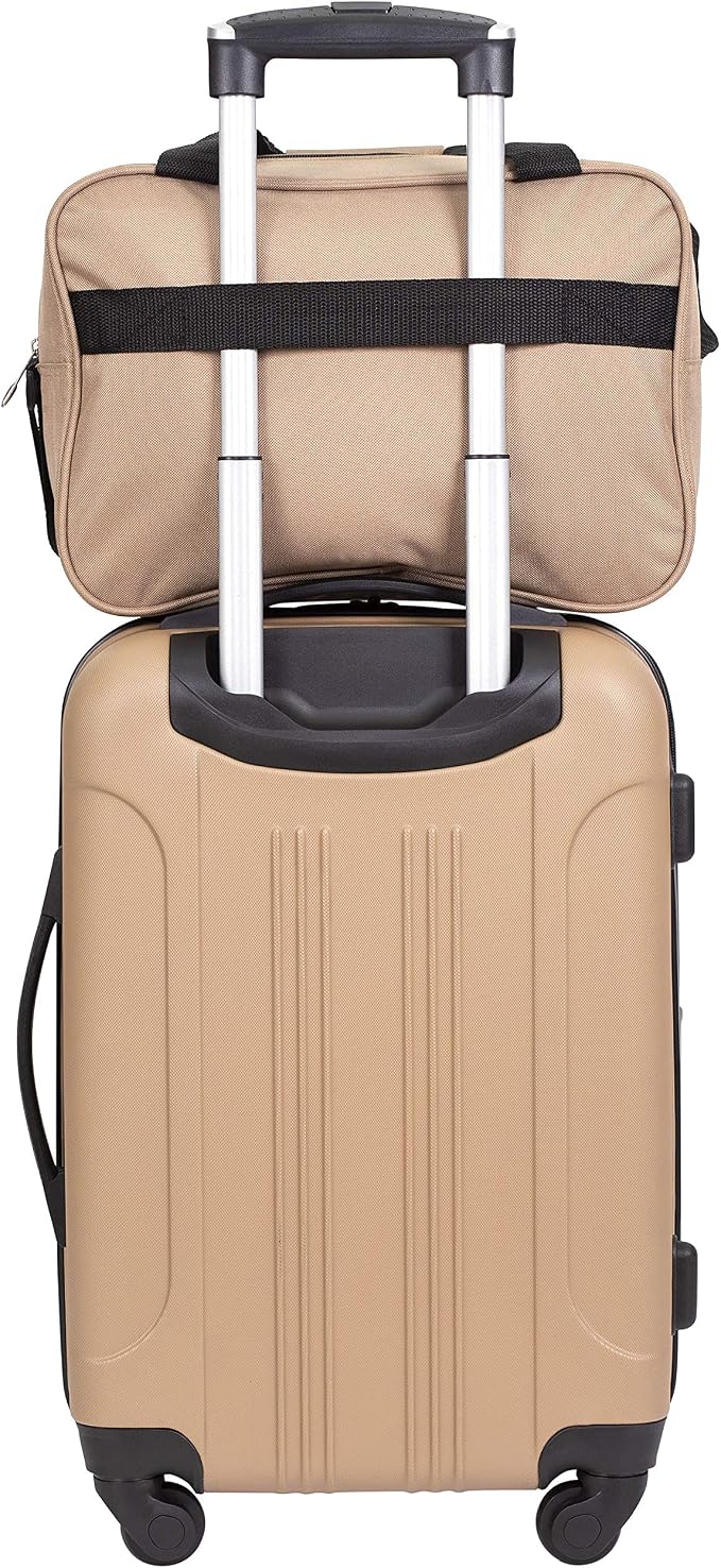 Travelers Club Midtown Hardside 4-Piece Luggage Travel Set, Tan - Image 4