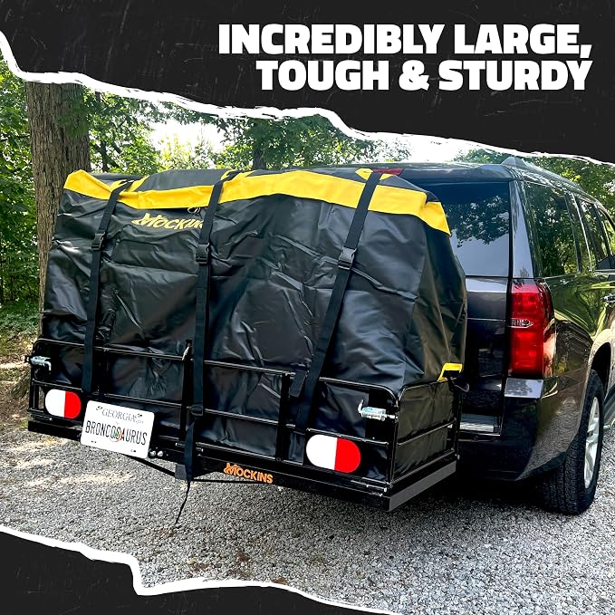 Mockins 30 Cu Ft Trailer Hitch Cargo Carrier Bag for Road Trips & Camping | 60"x24"x36" Weatherproof Cargo Bag for Hitch Carrier | Waterproof Truck Bed Storage Set | Vinyl Vehicle Soft-Shell Carriers - Image 6