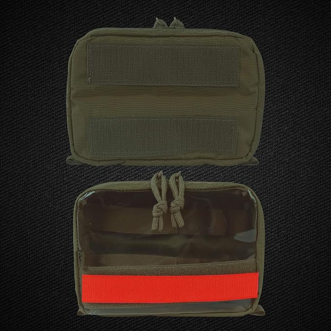 Tasmanian Tiger Medic Pouch Set Modular Transparent Storage Pouches with Hook-and-Loop Backing Organizer Kit - Image 7