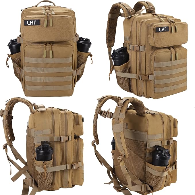 LHI Military Tactical Backpack for Men and Women 45L Army 3 Days Assault Pack Bag Large Rucksack with Molle System - Image 2