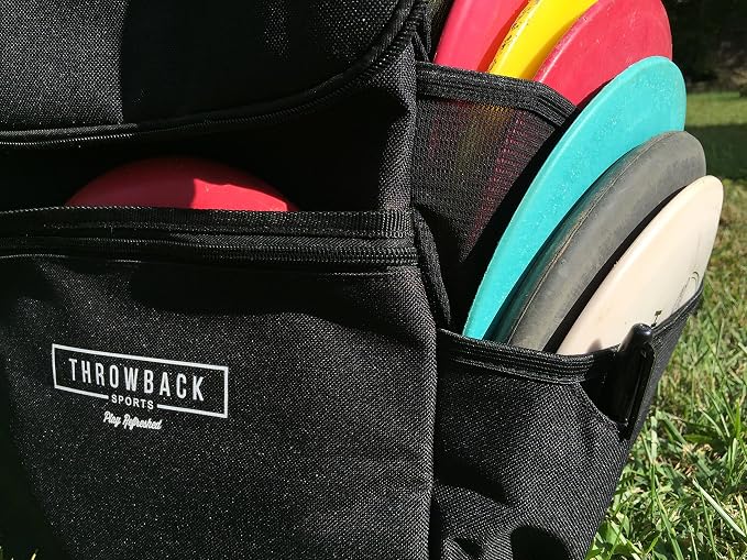 Throwback Sports Insulated Disc Golf Backpack with Cooler for 16+ Frisbees, Water Bottle Holder, Padded Straps, Quick-Access Pockets - Durable Disc Golf Bag for All-Day Comfort - Image 7
