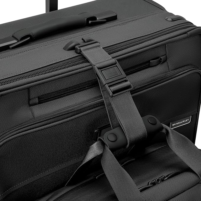 Briggs & Riley Global 21" Carry On Expandable Spinner - Luggage for International Travel, Suitcases with Wheels, Softside Rolling Bag for Men & Women, Self-Repairing Zipper- Baseline Collection, Black - Image 11