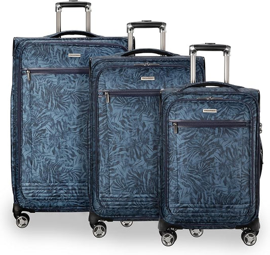 Ricardo Beverly Hills Avalon Softside 3-Piece Luggage Set Made with Sustainable 100% rPET, Lightweight, Eco-Friendly Travel, Expandable, Dual Spinner Wheels, Serengeti Night by RicardoBeverlyHills