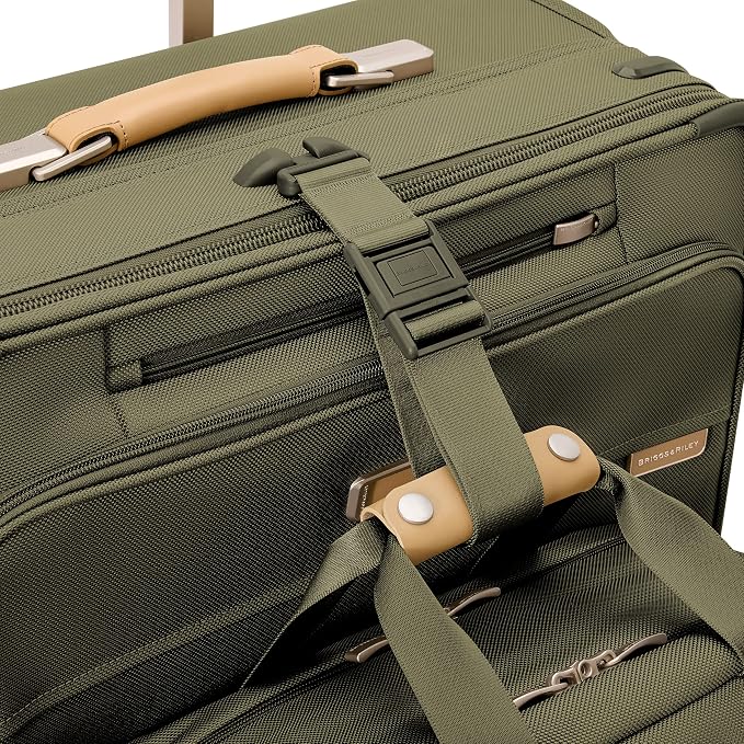 Briggs & Riley 21" Global Carry On Expandable Spinner - Luggage for International Travel, Suitcases with Wheels, Softside Rolling Bag for Men & Women, Self-Repairing Zipper- Baseline Collection, Olive - Image 10