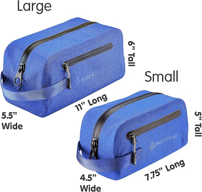 Skog Å Kust DoppSak Waterproof & Leak-proof Travel Toiletry Bag (Blue, Small) - Image 2