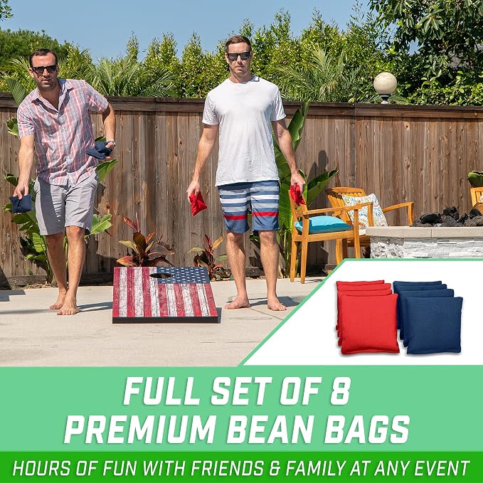 GoSports Portable Cornhole Sets, 8 Styles – Choose 4 x 2 ft or 3 x 2 ft - Boards Include 8 Bean Bags, Travel Case, and Game Rules - Image 4
