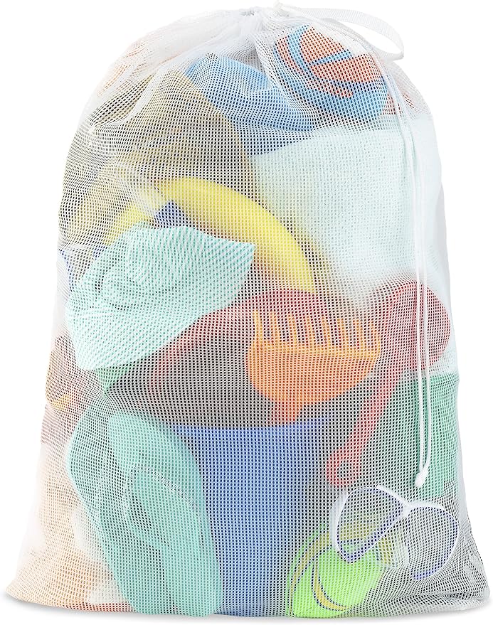 Whitmor Mesh Laundry Bag - White - Image 4