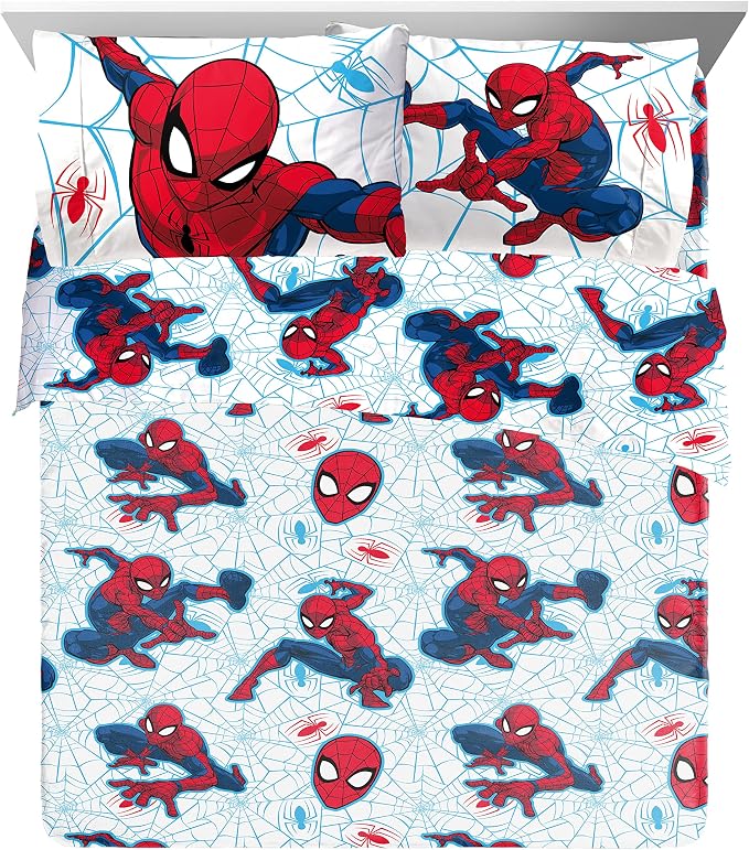 Marvel Spiderman 7 Pc Queen Bed in a Bag (Official Marvel Product) | Bed in a Bag, Comforter Sheets Shams Pillowcases, Official Brand, Soft Microfiber, Machine Washable, Boys Gift - Image 3
