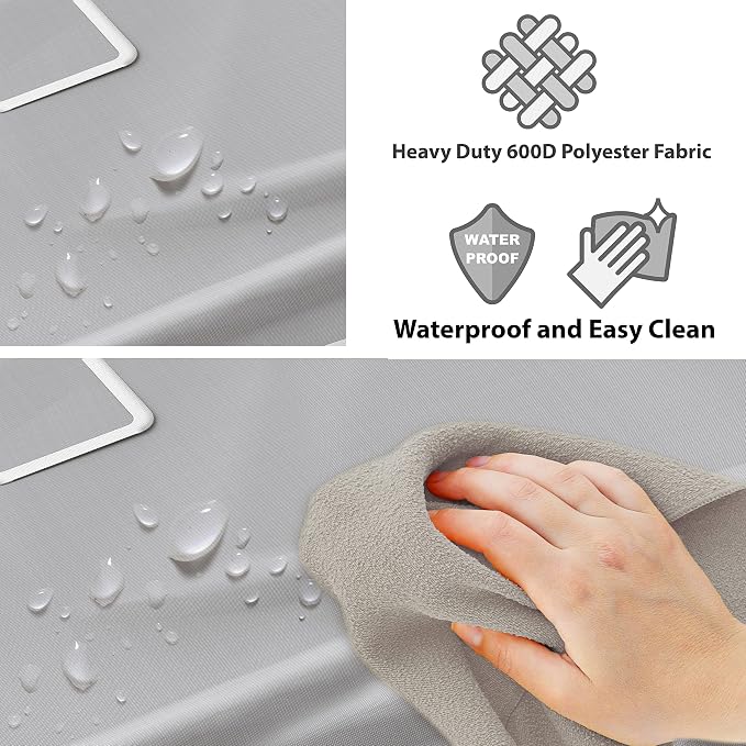 Simple Houseware 4-Bag Heavy Duty Laundry Sorter Rolling Cart, Silver | Removable Bags and Lockable Wheels for Laundry Room Organization - Image 6