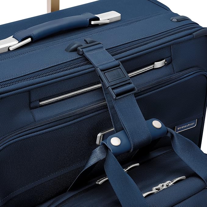 Briggs & Riley Global 21" Carry On Expandable Spinner - Luggage for International Travel, Suitcases with Wheels, Softside Rolling Bag for Men & Women, Self-Repairing Zipper - Baseline Collection, Navy - Image 10