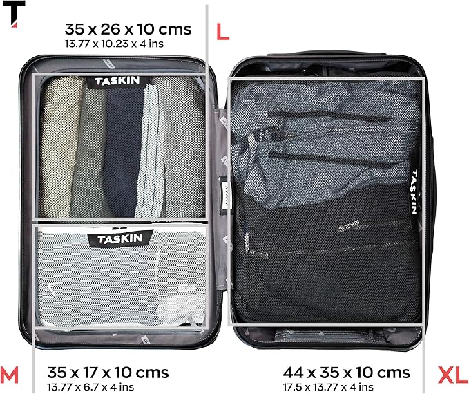 Compression Packing Cubes | Separate Clean & Dirty Compartments w/Flexible Separator + - Image 3
