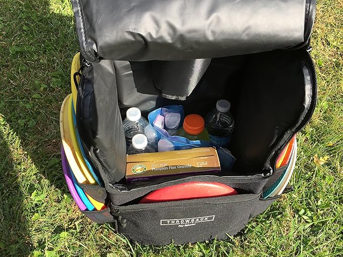 Throwback Sports Insulated Disc Golf Backpack with Cooler for 16+ Frisbees, Water Bottle Holder, Padded Straps, Quick-Access Pockets - Durable Disc Golf Bag for All-Day Comfort - Image 2