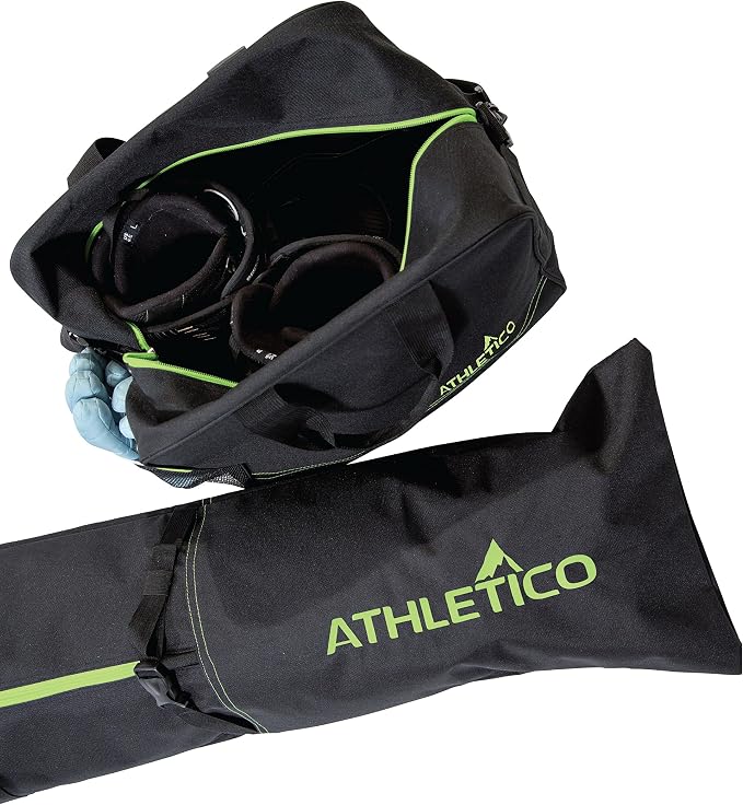 Athletico Ski & Boot Bag Combo | Store Skis Up to 200 CM & Boots Up To Size 13 | Includes 2 Padded Bags - Image 6