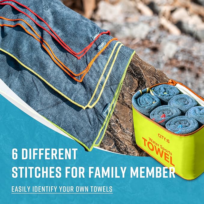 4Monster 4-Pack Quick Dry Microfiber Travel Towels – Super Absorbent, Ultra-Soft Camping Towel Set with Water-Resistant Bag, Lightweight & Compact for RV, Gym, Beach, Pool, Swimming, and Family Trips - Image 4