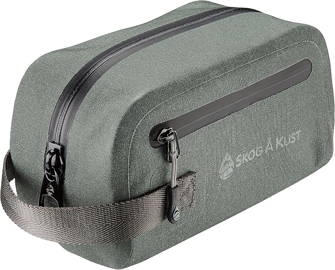 Skog Å Kust DoppSak Waterproof & Leak-proof Travel Toiletry Bag (Grey, Small) by Skog+%C3%85+Kust