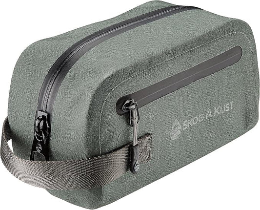 Skog Å Kust DoppSak Waterproof & Leak-proof Travel Toiletry Bag (Grey, Small) by Skog+%C3%85+Kust