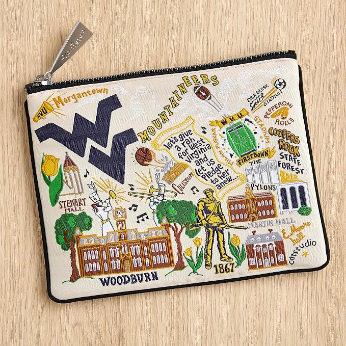 catstudio West Virginia University Collegiate Zipper Pouch Purse | Holds Your Phone, Coins, Makeup, Dog Treats, & Tech Tools - Image 3