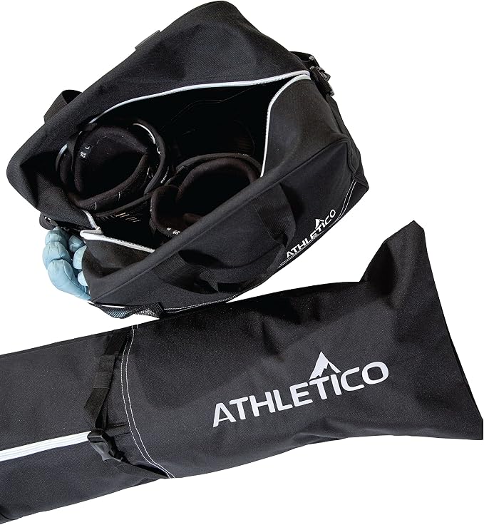 Athletico Ski & Boot Bag Combo | Store Skis Up to 200 CM & Boots Up To Size 13 | Includes 2 Padded Bags - Image 6